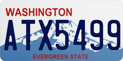 WA license plate ATX5499