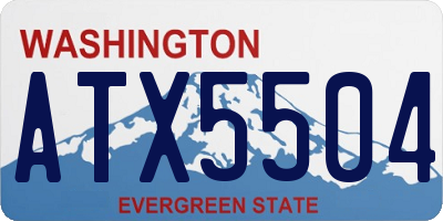 WA license plate ATX5504