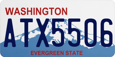 WA license plate ATX5506