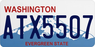 WA license plate ATX5507