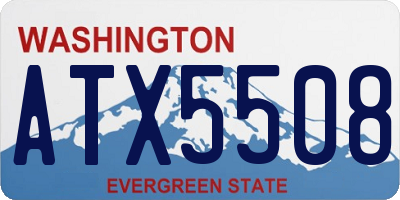 WA license plate ATX5508
