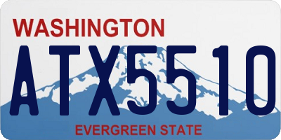 WA license plate ATX5510