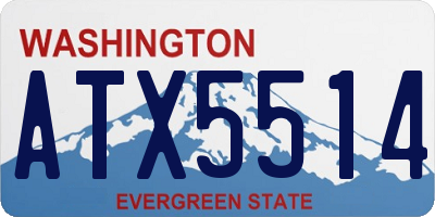 WA license plate ATX5514
