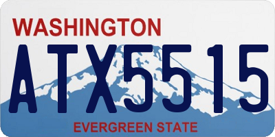 WA license plate ATX5515