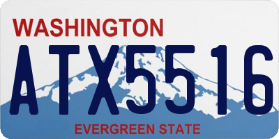 WA license plate ATX5516