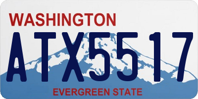 WA license plate ATX5517