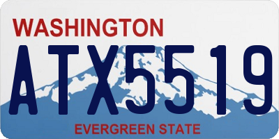 WA license plate ATX5519