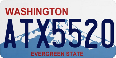 WA license plate ATX5520
