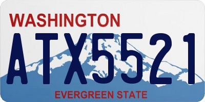 WA license plate ATX5521