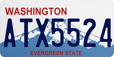 WA license plate ATX5524