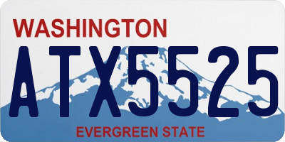 WA license plate ATX5525