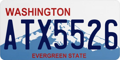 WA license plate ATX5526