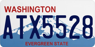 WA license plate ATX5528