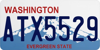 WA license plate ATX5529