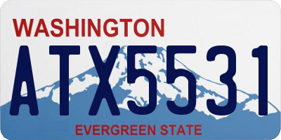 WA license plate ATX5531