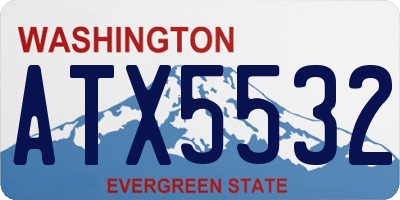 WA license plate ATX5532