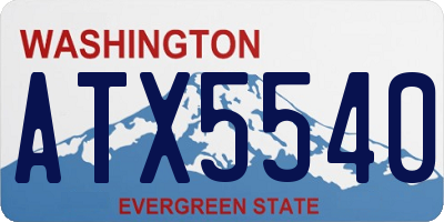 WA license plate ATX5540