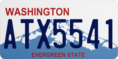 WA license plate ATX5541