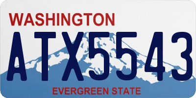 WA license plate ATX5543