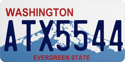 WA license plate ATX5544