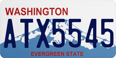 WA license plate ATX5545