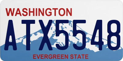 WA license plate ATX5548