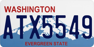 WA license plate ATX5549