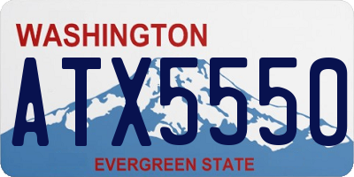 WA license plate ATX5550