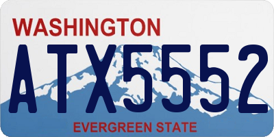 WA license plate ATX5552