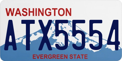 WA license plate ATX5554