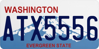 WA license plate ATX5556