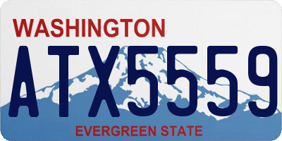WA license plate ATX5559