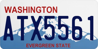 WA license plate ATX5561