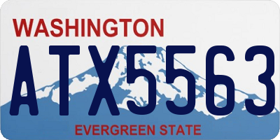 WA license plate ATX5563