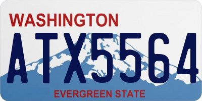 WA license plate ATX5564