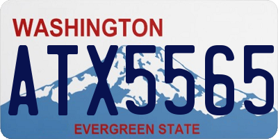 WA license plate ATX5565