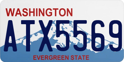 WA license plate ATX5569