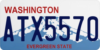 WA license plate ATX5570