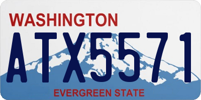 WA license plate ATX5571