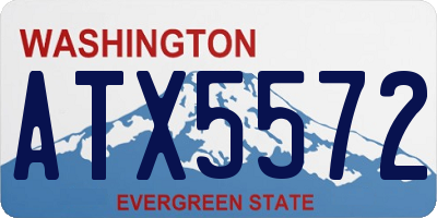 WA license plate ATX5572