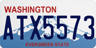 WA license plate ATX5573