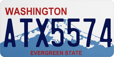 WA license plate ATX5574
