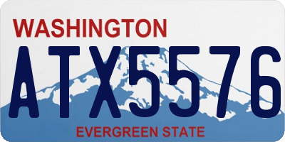 WA license plate ATX5576
