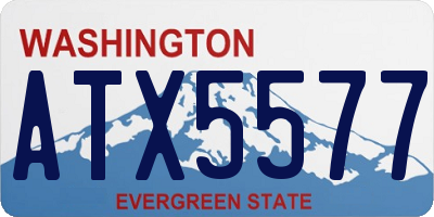 WA license plate ATX5577