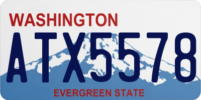 WA license plate ATX5578