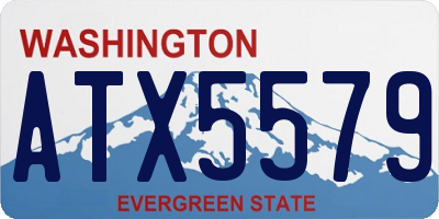 WA license plate ATX5579