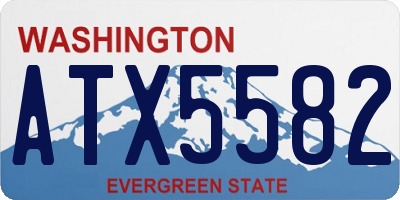 WA license plate ATX5582