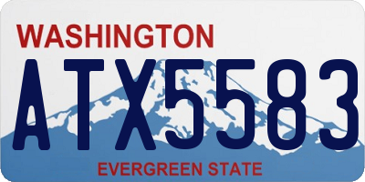 WA license plate ATX5583