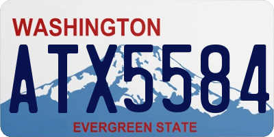 WA license plate ATX5584