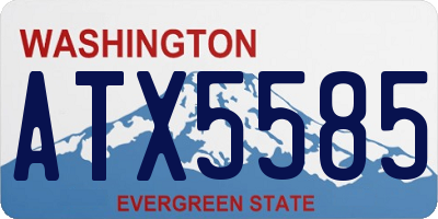 WA license plate ATX5585